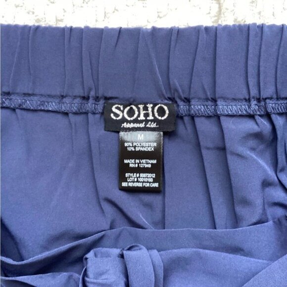 Ladies Navy Blue Athletic Skort By Soho Apparel W/ Front Tie Size M - Picture 6 of 7
